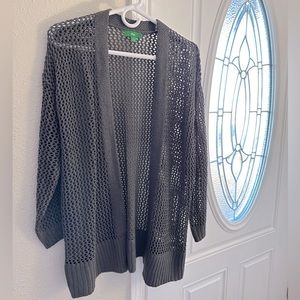 NWOT 🩶 Loose Knit Dip Cardigan in Beautiful Smoky Grey Color.